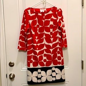 London Times shift knee-length dress.